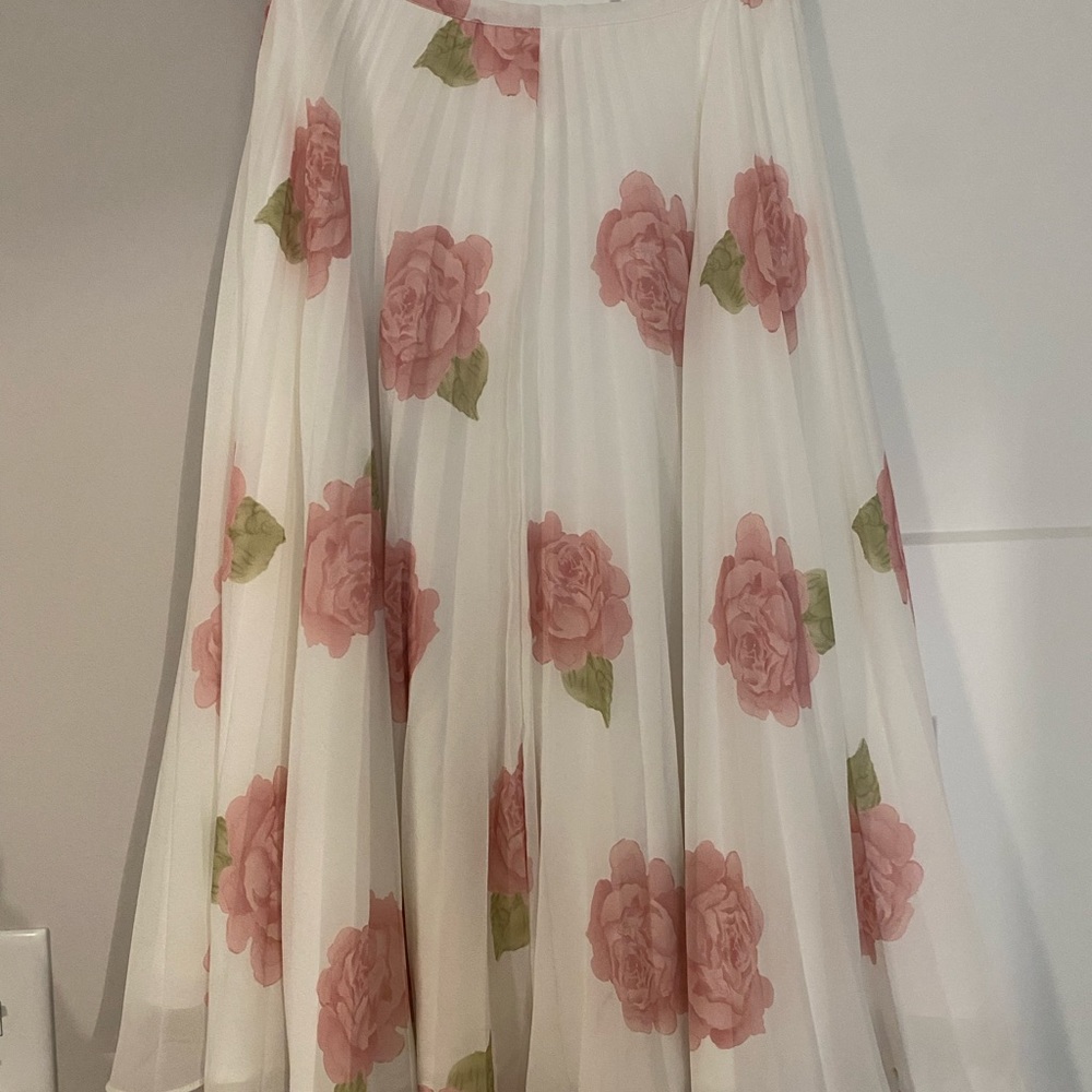 Rachel Parcell Peony Pleated Skirt NWT